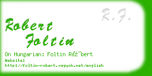 robert foltin business card